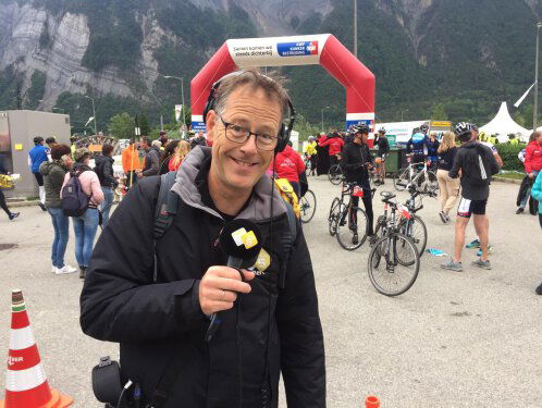 Bert Kranenbarg loopt op de Alpe D'Huez