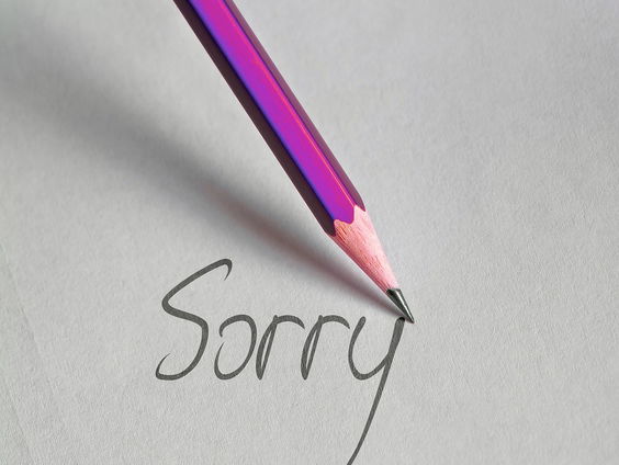 “Sorry… het spijt mij echt heel erg!”