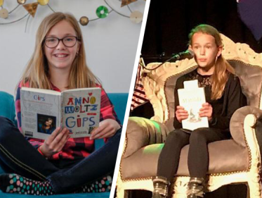 Voorleeskampioenen Eva en Nienke lezen onze nieuwsberichten voor