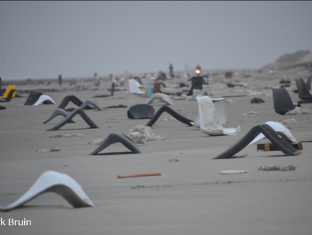 Jutter Dirk Bruin stond al om 5.30 uur op het bomvolle strand van Vlieland