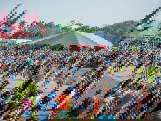 Jeroen was deze week de enige bezoeker op Lowlands!