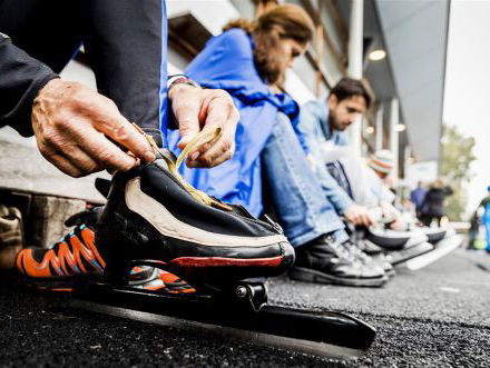 Bart wil een baanrecord van Ard Schenk breken