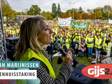 Lilian Marijnissen is bij de ziekenhuisstaking