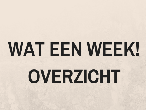 De week van Kim Holland, de cold case-kalender en sneeuw!