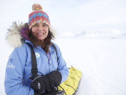 Bernice Notenboom zit op de Noordpool
