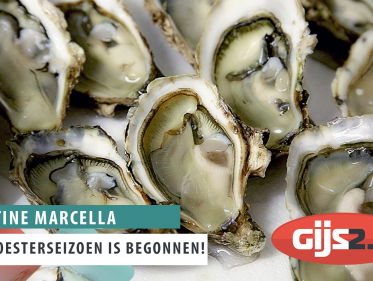 Justine Marcella hapt een oestertje