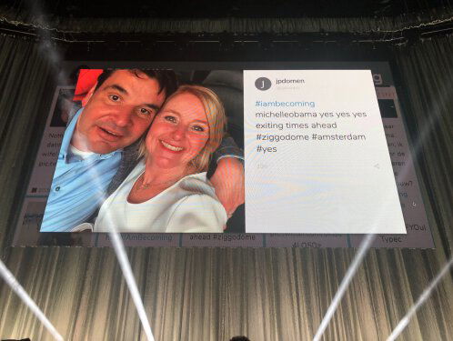 Claudia Vesters zat gisteren op de eerste rij bij Michelle Obama