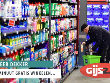 Meneer Dekker mocht een minuut gratis winkelen...