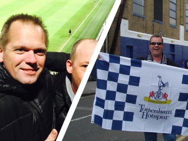 Ajax-fan Ricardo en Spurs-fan Willem helemaal klaar voor vanavond