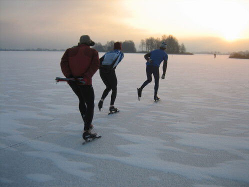 Elfsteden Challenge in Flevoland: vooruitblik met schaatser