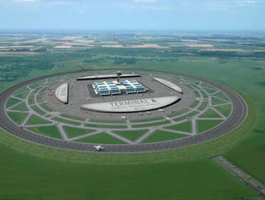 Een ronde landingsbaan voor vliegtuigen