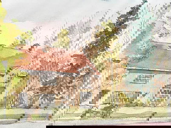 Henry van den Berkmortel schetst gebouwen en schrijft historische verhaaltjes