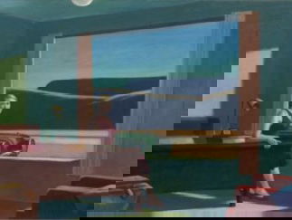 Daniël Lohues schreef een tekst bij een schilderij van Edward Hopper