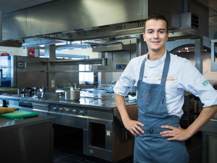 Topkok voor internationale wedstrijd in Turijn