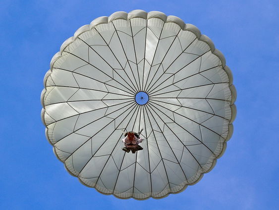 De vertrouwensles van een parachutesprong
