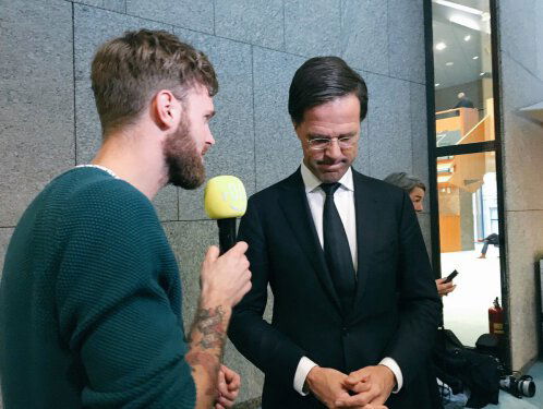 Tim Hofman op bezoek bij premier Rutte