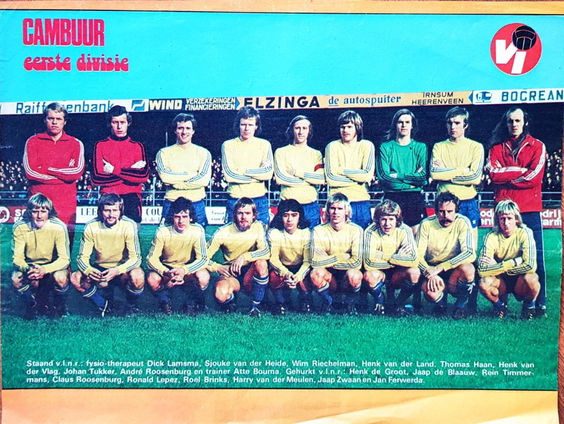 Atte Bouma de jonge trainer van SC-Cambuur 1975