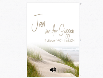 Een gesproken rouwkaart per e-mail