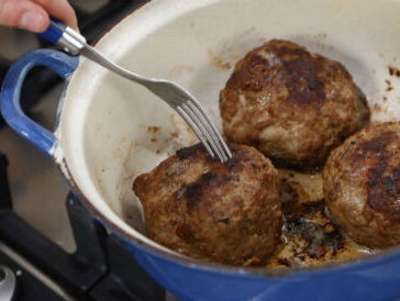 Open kampioenschap gehaktballen bakken