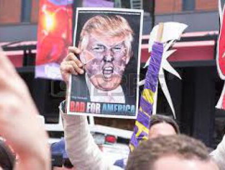 Anti-Trump demonstratie Malieveld (debuut Willem)