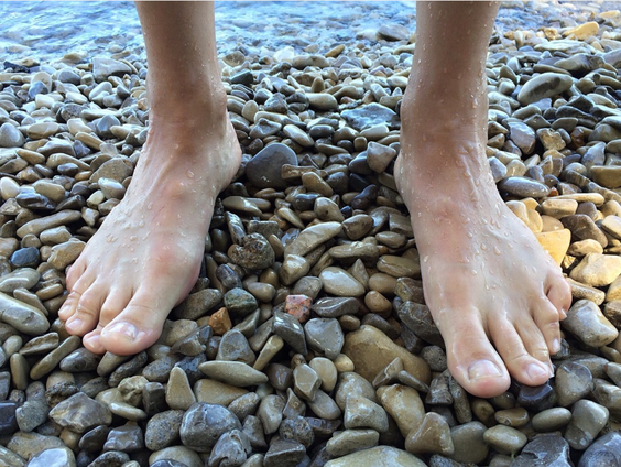 Gert-Jan van Heugten loopt altijd op blote voeten