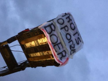 Boze boeren op het Malieveld in Den Haag