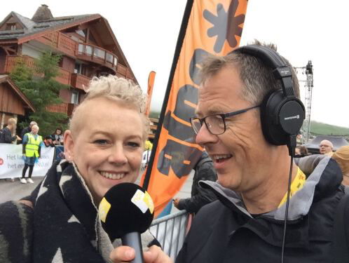 Sylvia verricht de start én fietst zelf de berg op