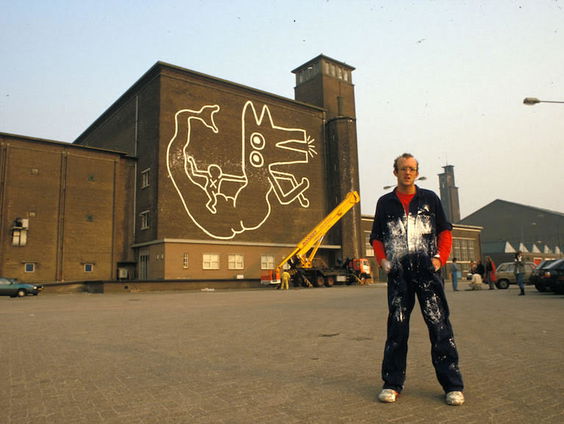 Patricia Steur fotografeerde Keith Haring toen ie de muurschildering in 1986 maakte