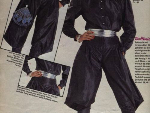 De sjor-broek is hip in 1982. Hoe ziet de mode er in 1982 uit?