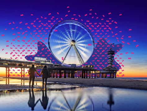 Scheveningen viert 200 jaar badplaats met strandkunstwerk