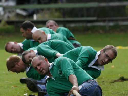 Nederlands team op WK Touwtrekken in China