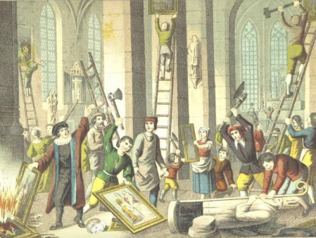 Protestants vandalisme