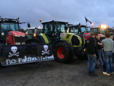 Boze boeren protesteren op het Malieveld