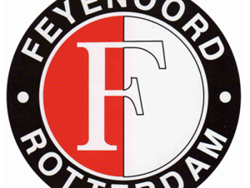 Ajacied Albert feliciteert zijn vriend Feyenoorder Bas.