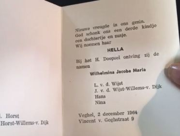 Inspiratie in mijn geboortekaartje