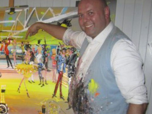 Kunstenaar maakt bruiloft onvergetelijk met schilderij