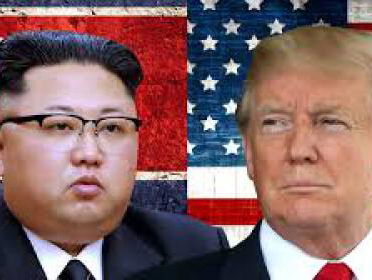 Trump en Kim als apenrots