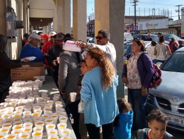 De muur van Trump vanuit Mexico bezien