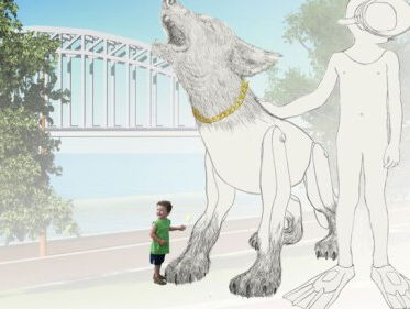 Wolf van 4 meter hoog in Nijmegen