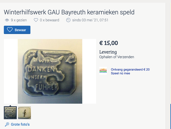 Handel in Nazi-spullen floreert op verkoopsites