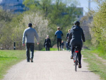 Fiets die mobieltje uitschakelt