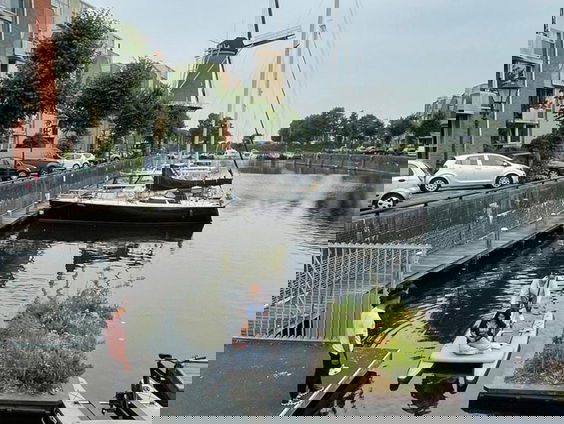 Reporter Camille doet mee aan waterfiets challenge op Delfshaven Festival!