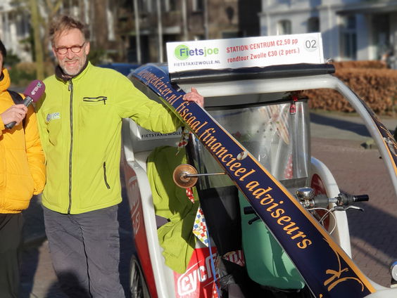 Reporter Marvin fietste mee met de fietstaxi!