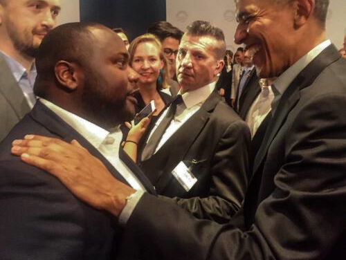 Eindhovense Mpanzu Bamenga ontmoette dit weekend oud-president Barack Obama!