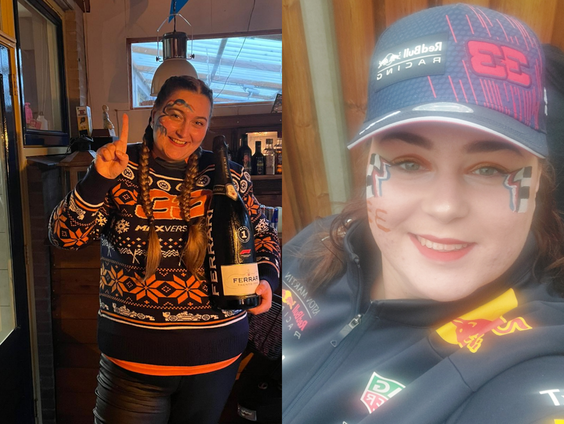 Sharona en haar zus gaan een tattoo zetten van Max Verstappen