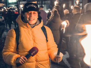Reporter Marvin liep mee met een fakkeltocht in Eindhoven!
