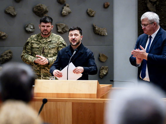 Zelensky bezoekt Nederland, vandaag ook steun voor oprichting commissie voor Oekraïense schadeclaims