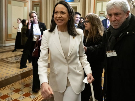 Ontmoeting tussen Trump en de Venezolaanse oppositieleider Machado