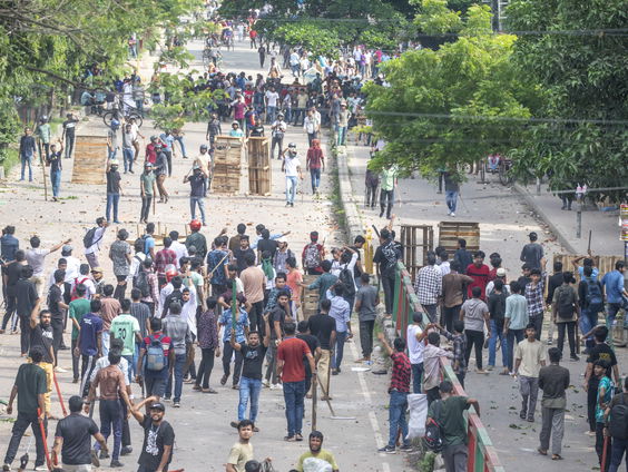 Studentenprotesten in Bangladesh lopen uit op confrontaties met de politie