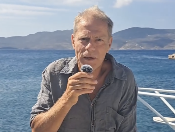 Jasper Nieuwkoop met hulpvloot onderweg naar Gaza